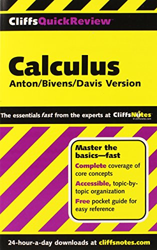 Cliffsquickreview Calculus: Anton/Bivens/Davis Version view 2