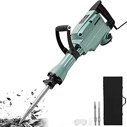 Martelo Demolidor, Rompedor, 220V, Martelo Demolidor 1400 r/min com Sub-Manípulo Giratório de 360, Para Martelos Demolidores de Paredes e Pavimentos