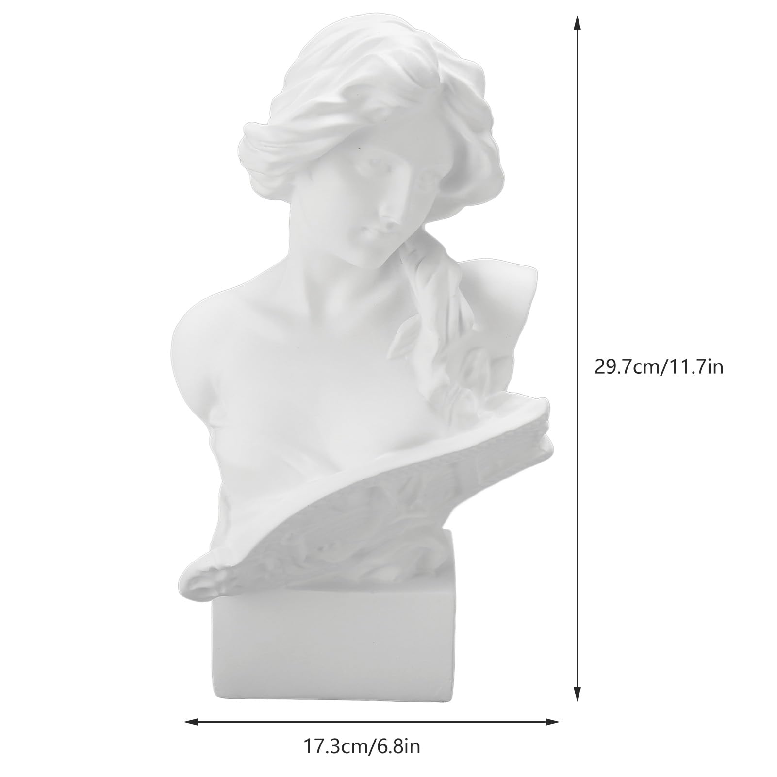 Grecka statua bogini Vintage klasyczna ręcznie wykonana żywica grecka rzeźba do salonu w pokoju sztuki dekoracje domowe biuro Syntetyczna żywica 11.7x6,8x4,9in