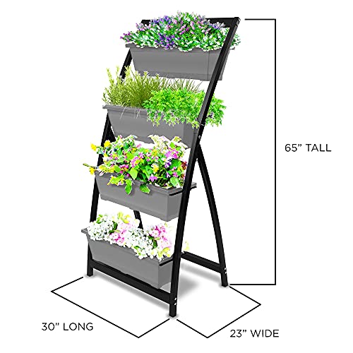 Outland Living 6-Ft Raised Garden Bed - Vertical Garden Freestanding Elevated Planter with 4 Container Boxes - Good for Patio or Balcony Indoor and Outdoor - Perfect to Grow Vegetables Herbs Flowers - Image 6