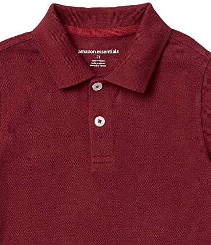 Image of Amazon Essentials Boys and Toddlers' School Uniform Short-Sleeve Pique Polo Shirts, Breathable Cotton, Button Closure