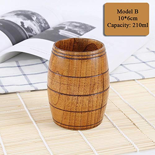 Mug Tazas Cafe Reutilizable,Tazas De Té Portátiles Tazas De Café De Viaje Al Aire Libre Hechas A Mano Madera Agua Vino Cerveza Taza De Jugo De Leche Tazas De Té Para Beber Teaware, Modelo B Cover