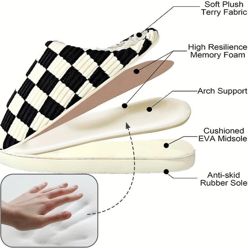 House Slippers for Women Men Casual Indoor Outdoor Shoes with Memory Foam3