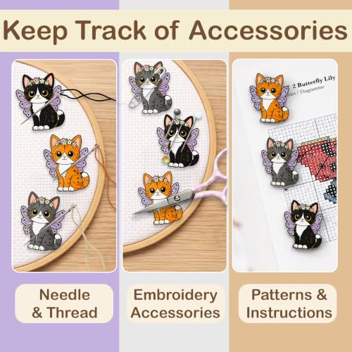 Image of Kraftex Magnetic Needle Minder. Needleminder for Embroidery & Sewing. Cute Needlepoint Accessories. Magnetic Needle Holder for Cross Stitch. Cute Magnet Pin Gift