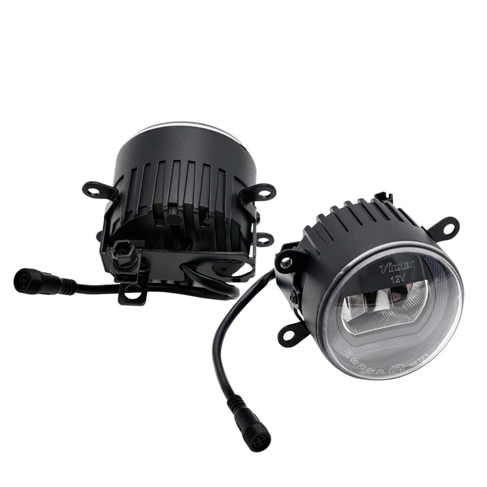 Juego de faros antiniebla LED semiuniversales + luces de circulación diurna 'U-Shape' - Diámetro 90mm - ECE-R19/R87 homologación E