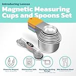 Magnetic Measuring Cups and Spoons Set of 17 - Stackable Stainless Steel Magnetic Measuring Spoons Set with Leveler - Dual Marking Scale Measuring Cup for Dry and Liquid Ingredients - Baking & Cooking - Image 2