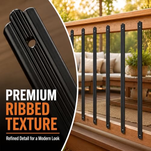 Balaustres rectos de aluminio para terrazas modernas y zonas de piscina seguras 7