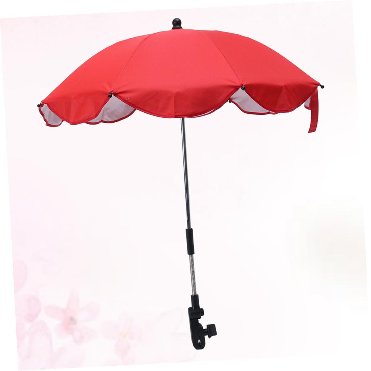 Ombrellone per Passeggino Ombrello Protezione Uv, Rosso 8 Raggi