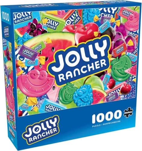 Buffalo Games - Hershey - Jolly Rancher Collage - Rompecabezas de 1000 Piezas para Adultos, Rompecabezas desafiante Noches de Juegos, el tamaño del Rompecabezas Terminado es de 26.75 x