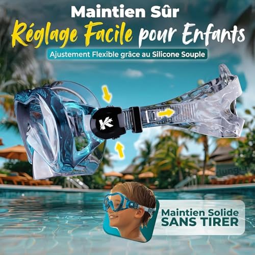 KIDVERSE Masque Plongée Enfant 5-15 Ans - Masque et Tuba Enfant – vue 3
