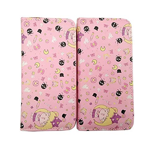 Sac Ado PU Porte-Monnaie Unisexe Bourse Cartoon Femmes Wallet Bonbons Couleur Sailor Moon Clutch Purse Fille Cardcaptor Card Captor Sakura Card Portefeuilles Sac à Main Coin (Color : 1) Cover