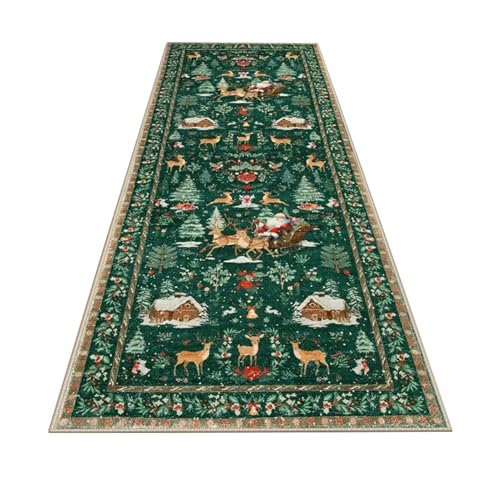 Tapis de Noël lavable pour protéger le sol du salon et couloir - 2