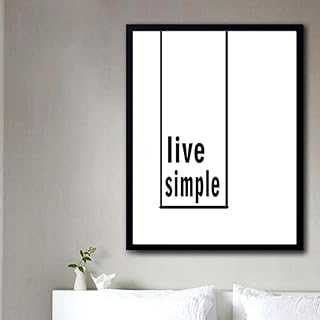 Non-branded Muzimuzili Cita De Pintura Impresa En Lienzo En Vivo Simple En El Columpio Estilo Nórdico para Decoración De Pared De Sala De Estar Decoración del Hogar-50X70Cm Sin Marco
