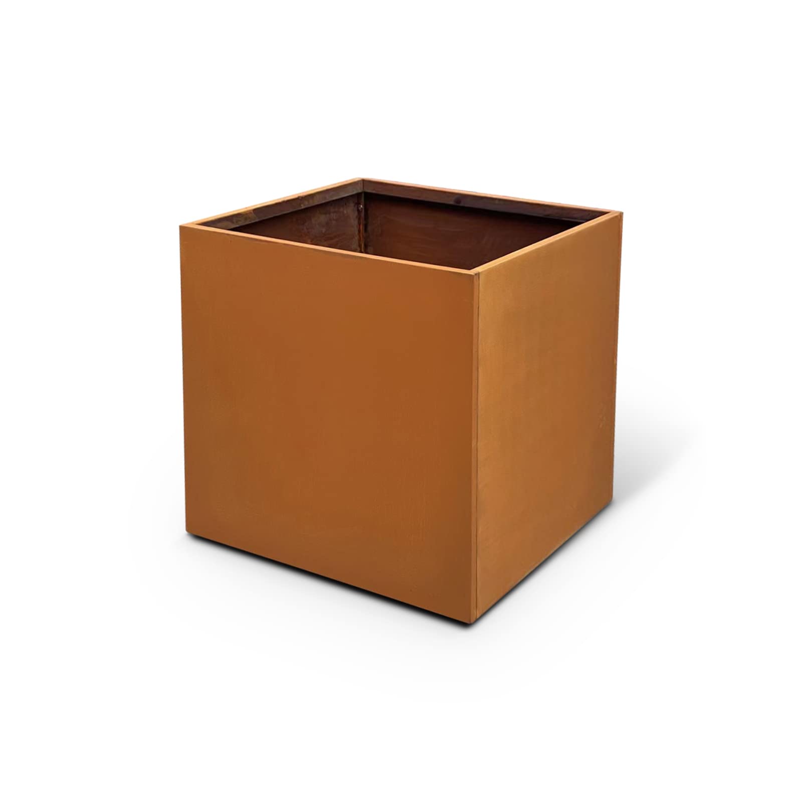 GZLVSOW Corten Steel Corner Metal Planter for Garden Patio Steel Pot Modern Rustic Design on Farm (Rust, L19.7 xW19.7 xD19.7)
