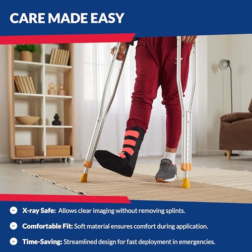Image of Dixie EMS Fracture Splint Kit - Emergency Immobilization Set with Arm & Leg Splints, Shoulder Support & Carry Bag - First Responder, EMT, Paramedic & Medical Use