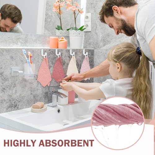 RUGBOL Paquete de 4 paños faciales de Muselina, Toallas Reutilizables para Cuidado de la Piel, Limpieza Diaria y Viajes, para Mujeres y Hombres - imagen 6