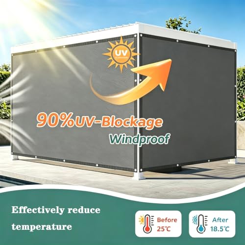Voiles ombrages resistant aux UV avec oeillets bache balcon - 8