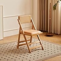 古家具ビンテージ品◾️籐ラタンパネル×木製フレーム 折りたたみ椅子 チェア B Amazon｜[Donahutt03] ダイニングチェア ラタンチェア