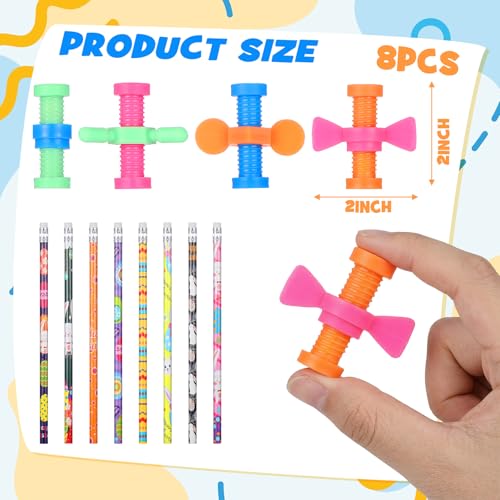 8 Piezas Lápices con Agarraderas Sensoriales para Fidget miniatura 2