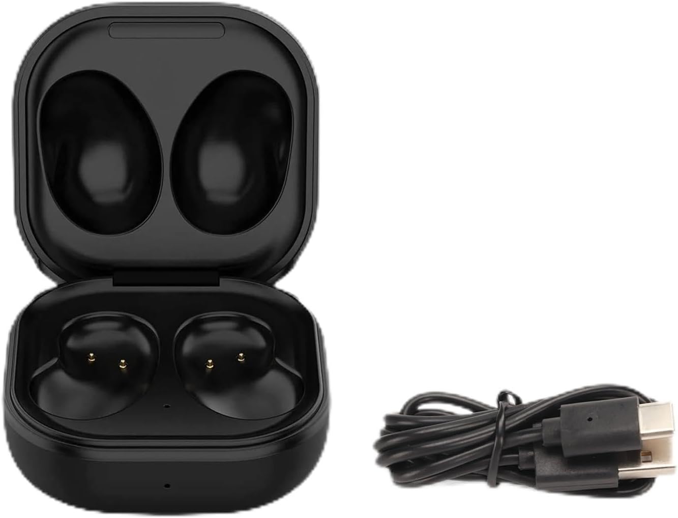 Earbuds Charging Case Replacement for Samsung Galaxy Buds Live R180, Build in 600 MAh Large Battery, with Charging and LED Indicator, Black