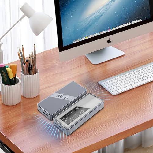 Image of Rosewill 40Gbps M.2 NVMe SSD Enclosure with Cooling Fan, Transparent Back Plate, Support M.2 NVMe SSD up to 8TB, Compatible with Thunderbolt 3 /4 /USB4 /3.2 /2.0 M1 M2 Pro /Max, PC, MacBook, IPAD, Chrome