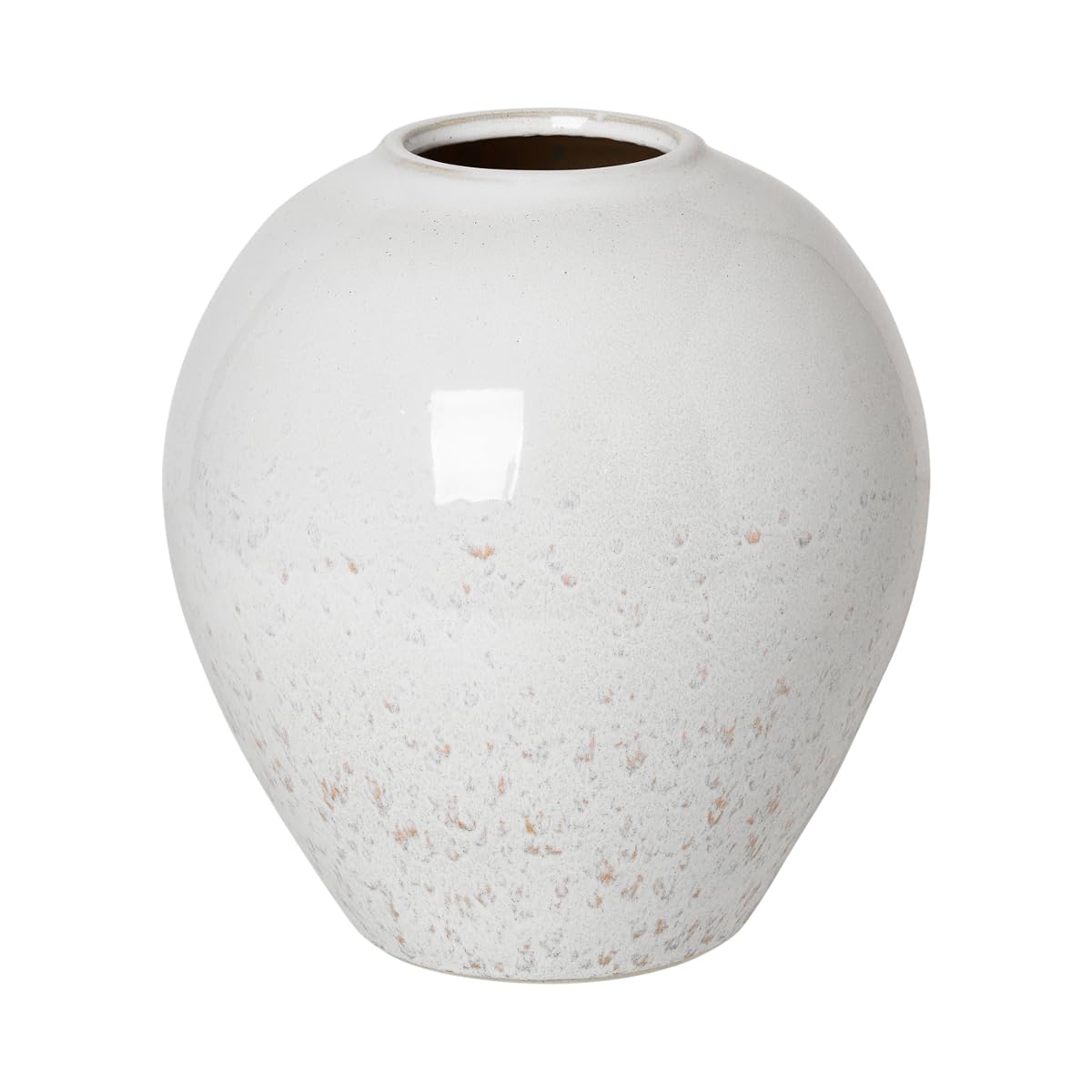 Broste Copenhagen Ingrid M Vase aus Keramik in der Farbe Hellgrau-Weiß, Maße: 24cm x 24cm x 25,5cm, 14463234