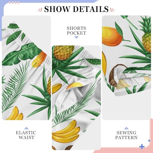 Mango Banana Boys Long Pants Soft Trousers Elastic Waist Kids Lounge Bottoms with Pockets S-XL4