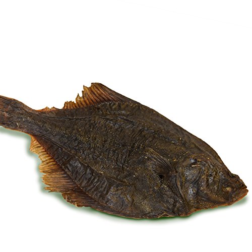 ORIGINAL LECKERLIES 10 Flundern ca. 400g Kauartikel, ganzer Fisch (20-30 cm) getrocknet, Fisch für grätenerfahrene Hunde, Kausnack ohne Zusätze, Naturprodukt für Hunde, barfen