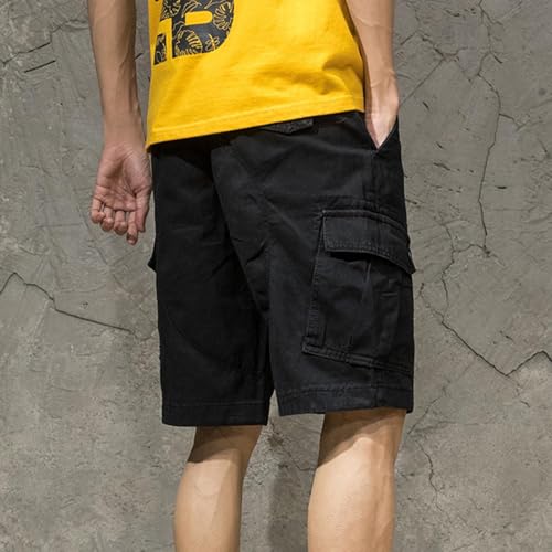 Image of Men's Summer Outdoor Shorts Quick Dry Cargo Casual Work Hiking Shorts Summer Knee Length Pants with Pockets