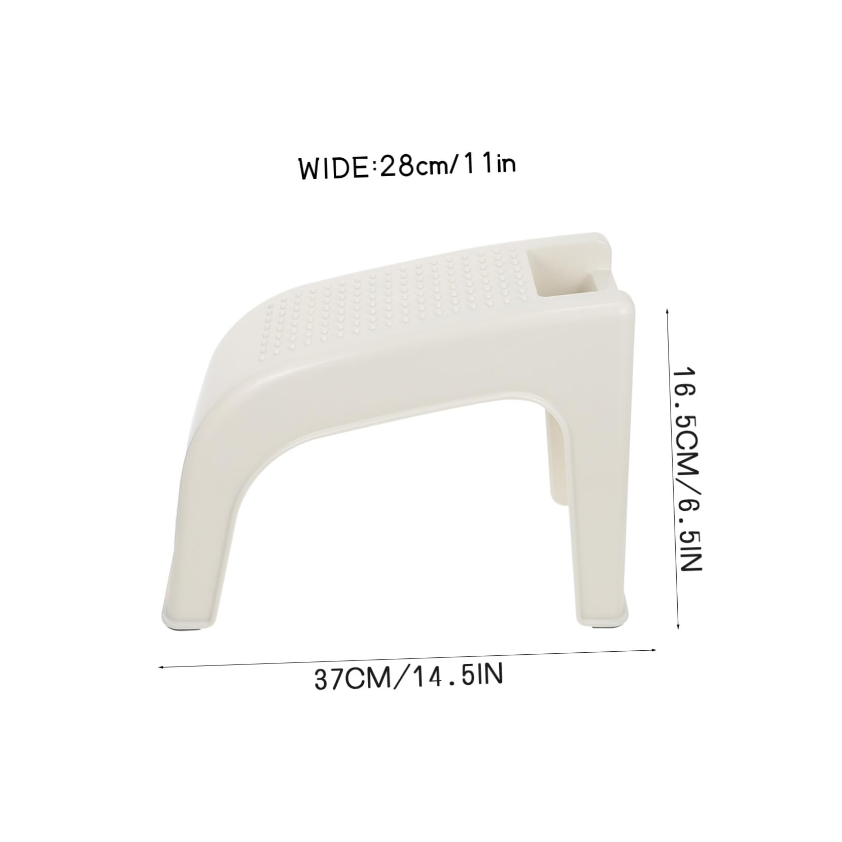 POPETPOP Poggiapiedi per Pedicure in Plastica Mini Scanalatura Porta Attrezzi, Sgabello Pratico per Nail Art Uso Professionale e Domestico, Supporto Ergonomico per Centri Bellezza e Cura