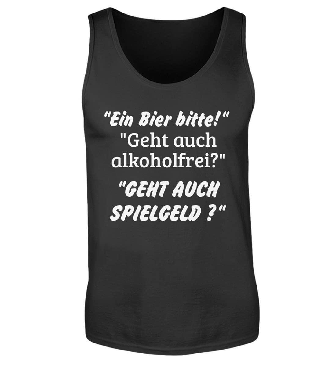 Camiseta sin mangas negra con frase Ein Bier Bitte para barbacoas 3