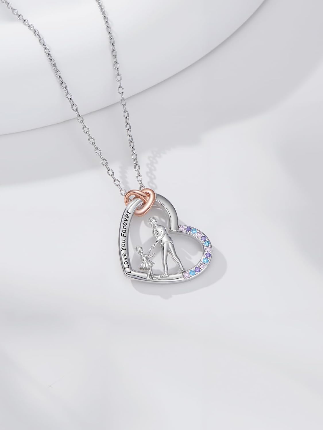 Dorunmo Daughter Gifts from Dad Mom-S925 Sterling Silver To My Daughter Heart Pendant Necklace Gifts from Dad Mom