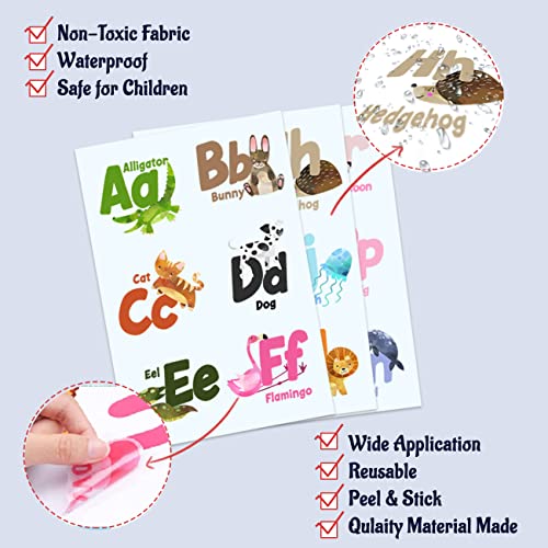 Alphabets Stickers Wall Decals Transparent para Niños miniatura 4
