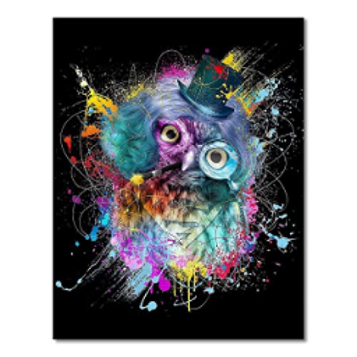 Toile graffiti art abstrait animal fumeur impression haute définition