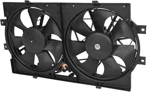 Miniatura 2 de SCITOO 620-004 Ventilador de refrigeración de condensador de radiador dual apto para 1993-1997 para Chrysler para Concorde 1993-1997 para Chrysler