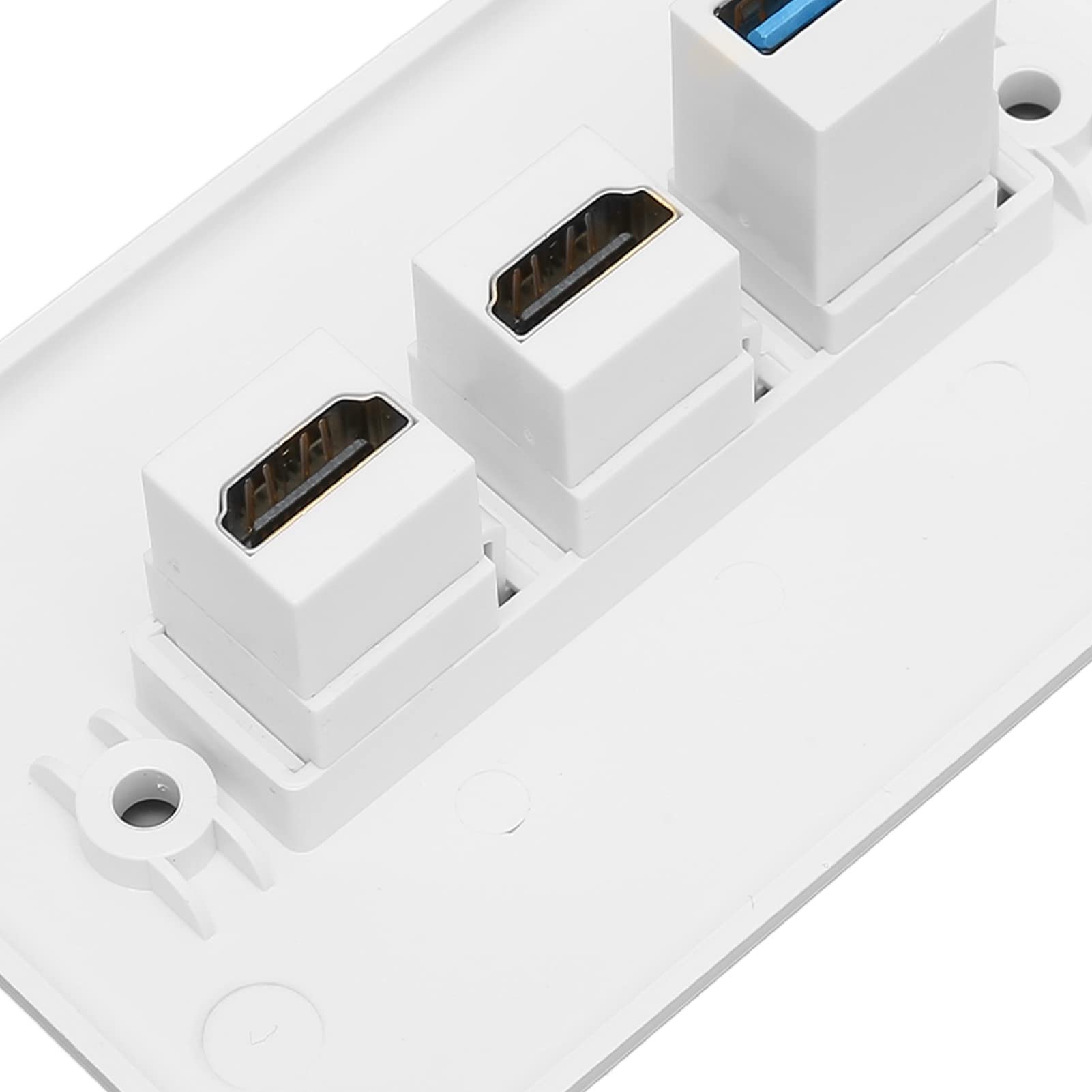 Bewinner Presa a Muro HDMI 3 Porte USB 3.0 Piastra Ethernet Senza Saldatura per TV HD a Parete
