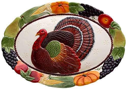 Best Deal 🛒 Cosmos Turkey Platter, Multicolored