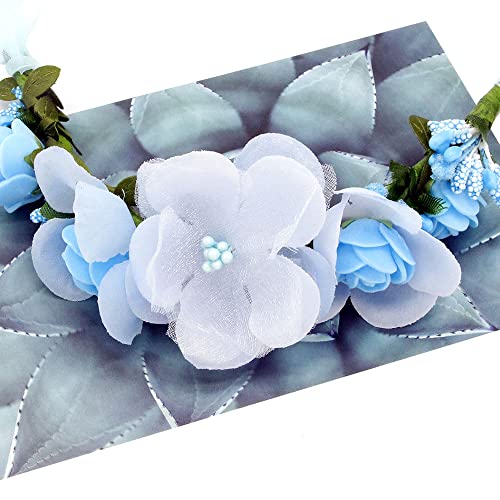 Flower Wreath, Garland Headpiece, Simulation Flower Crown Headband - Image 3