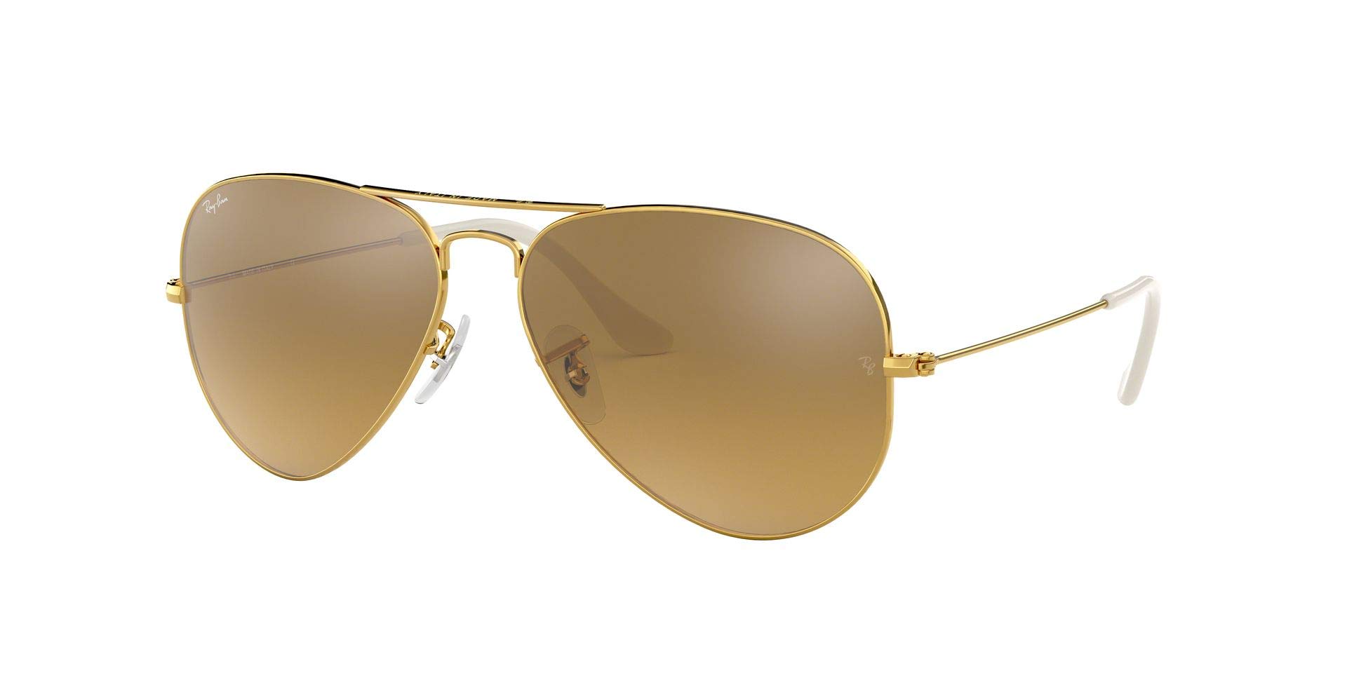 Ray Ban RB3025 AVIATOR LARGE METAL 001/3K 58M Gold/Brown Mirror Silver Gradient Sunglasses For Men F