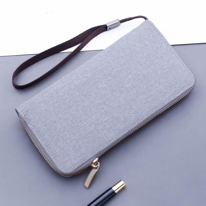 Handbag Canvas Handbag Men's Long Zipper Wallet Business Casual New Oxford Cloth(E)