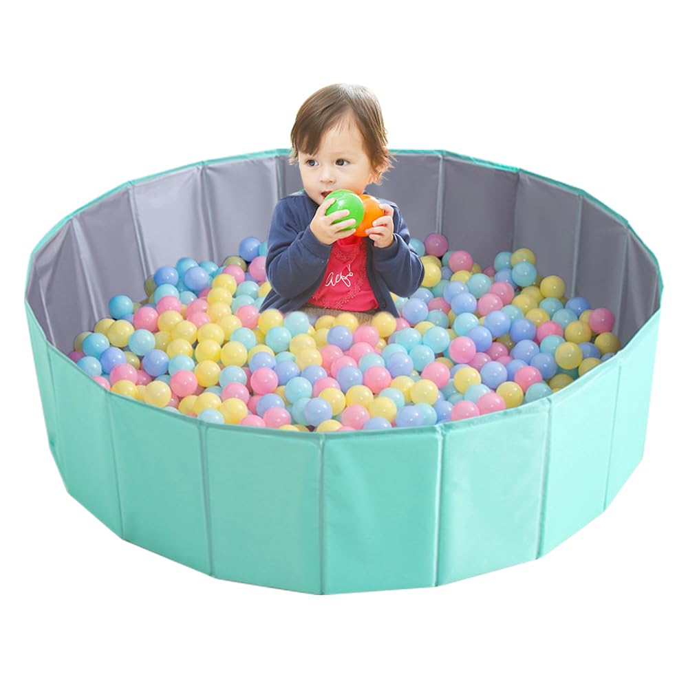 Foreverup Ball Pit, Foldable Baby Ball Pit, 80 CM Kids BallPit for Children Girls Boys Portable Ocean Ball Pit