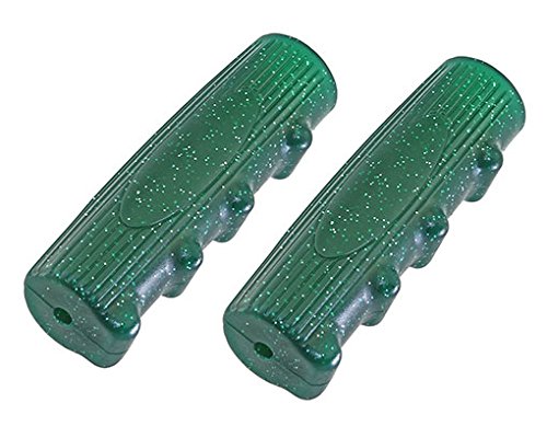 Lowrider Bicycle Bike Grips KRATON Rubber 0214 Sparkle Green. Bike Part, Bicycle Part, Bike Accessory, Bicycle Accessory