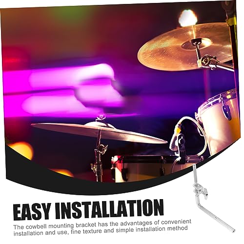 Soporte extensible ajustable para cowbell Vaguelly, abrazadera para hardware de batería y percusión, compatible con cowbells estándar miniatura 4