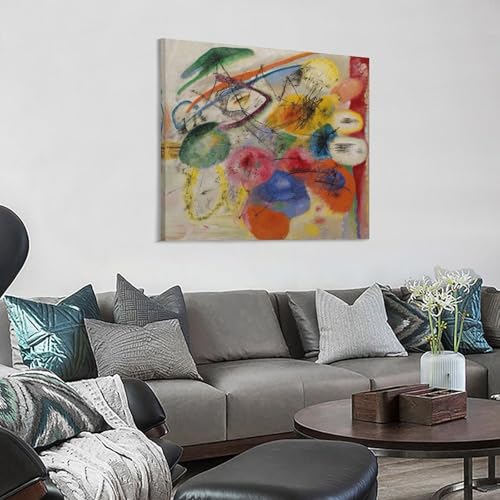 Peinture sur toile Kandinsky Black Lines I pour habiller un mur vide moderne 50x50 - 3