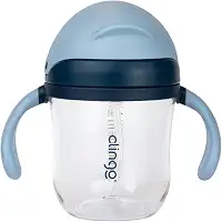 Clingo Copo Tritan Com Canudo Marinho