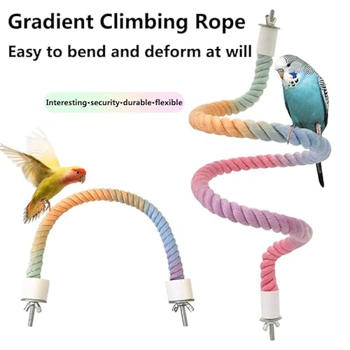 3Pcs Rope Perches for Bird Cages, Rope Perch for Parrots, Cockatiels & Parakeets, Bird Cage Accessories - Image 3