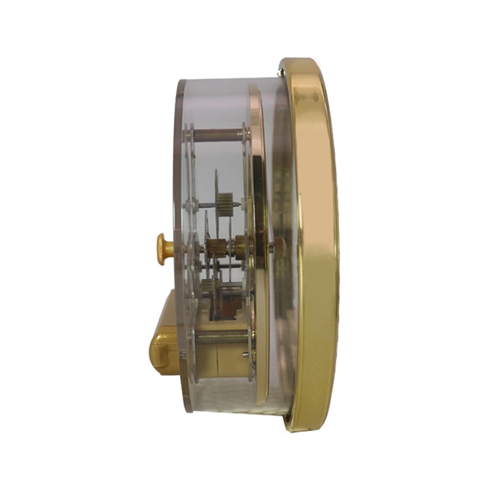 Retro Gear Wanduhrwerk, handgefertigte Aufhängung, Gold 116MM