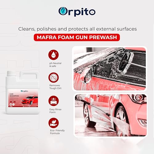 Image of Car Shampoo 5L Multi Fragrance | High Foam Car Wash Liquid | Deep Cleaning Formula | pH Neutral Paint Safe | Removes Dust & Grime | Glossy Finish Wash (1, RED)