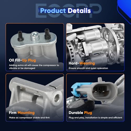 Image of ECCPP AC Compressor Direct Fit for Saturn Astra L4 1.8L 2008-2009