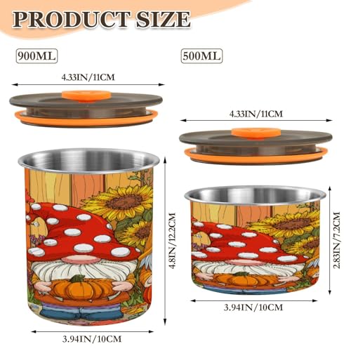 Recipiente hermético acero inox 17oz café miniatura 2